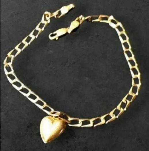 Vintage 9ct & 14ct Heart Charm Bracelet