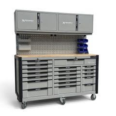 New 19 Drawer Tool Boxes With Top Cabinets + Pegboard