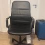IKEA Home Office Set with Desk and Black Swirl Chair Image 2
