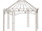Garden Pavilion Antique Brown 400x258x378 cm Iron