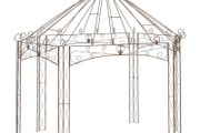 Garden Pavilion Antique Brown 400x258x378 cm Iron