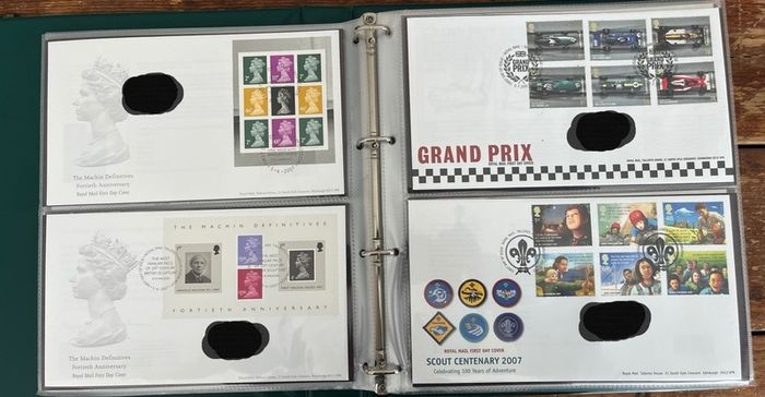 Collection of  78 UK First Day Cover stamps 2007 to 2009 in album
