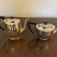 Silver plated tea and coffee pot