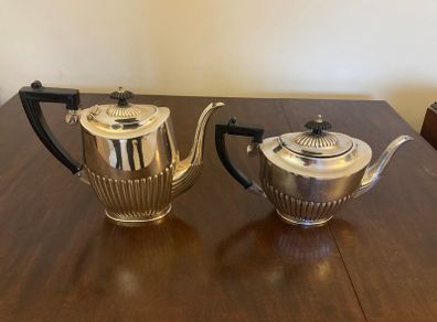 Silver plated tea and coffee pot