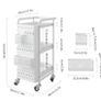 BRAND NEW 3 tier kitchen storage rack cart bathroom shelves, movable toilet storage rack Image 3