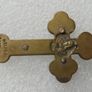 Antique Crucifix Reliquary Pendant Brass and Mother of Pearl Crucifix Pendant Image 5