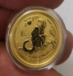 2016 Lunar Monkey 1/10th ounce gold coin