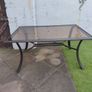 Glass top garden rattan table Image 3