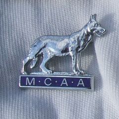 MCAA Alsatian Association (canine breeder's association) - a vintage membership enamel badge (1960's / 1970's). Excellent condition.