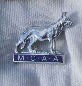 MCAA Alsatian Association (canine breeder's association) - a vintage membership enamel badge (1960's / 1970's). Excellent condition.
