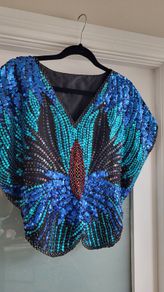 Sequins butterfly top -  Fit 10-14 UK