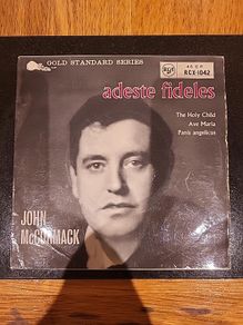 John McCormack Adeste Fideles RCA Irish Pressing EP