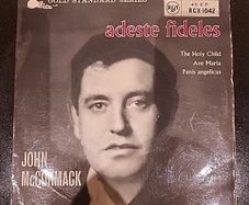 John McCormack Adeste Fideles RCA Irish Pressing EP