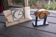 Two Art Deco antique clocks, both untested, D18, post 10e
