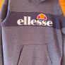 ELLESSE  hoodie sweater. Grey & Charcoal. Size small adult / labelled age 13/14 . Great Quality & In very good condition. Weighty 50% cotton Image 5