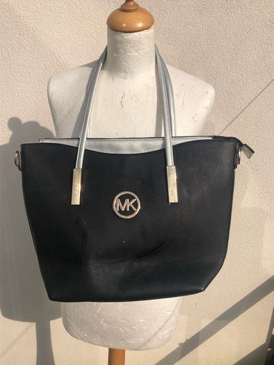 Black & Silver MK Bag