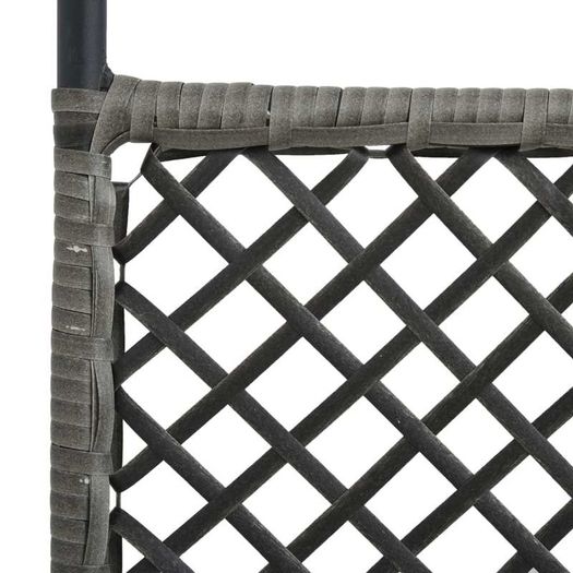 Fence Panel Poly Rattan 1.8x2 m Anthracite