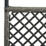 4-Panel Room Divider Poly Rattan Anthracite 240x200 cm Image 5