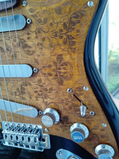 custom built strat style electric guitar