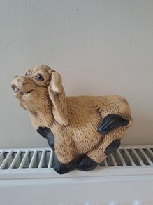 Vintage very happy looking cow figurine