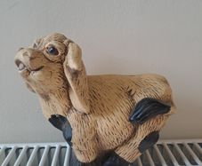 Vintage very happy looking cow figurine