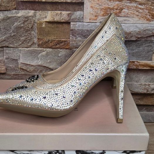 Crystal glam heels, size 6