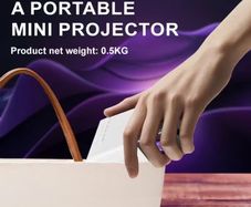 Portable Mini Projector High Resolution, Compact & Lightweight