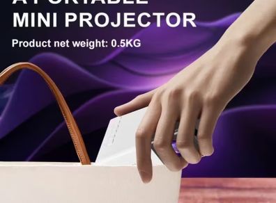 Portable Mini Projector High Resolution, Compact & Lightweight