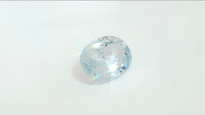 ALGT Certified 1.88ct Natural Sapphire Faint Blue. Unheated & Lab Sealed