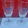 3 x Harp vintage stemmed glasses ,good condition,,50 euros posted ,,or if buyer collects I knock of 10 euros, sold as is ,,harp symbols abit faded ,see pictures for condition, sold as seen. Image 2