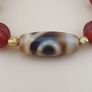 Vintage Carnelian and Suliemani & 1 Eyes Dzi Bead Amulet Image 2