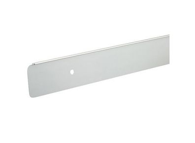 Worktop Edging End Cap Brushed Silver 630x40mm