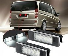 2Pcs Error Free LED License Number Plate Light Lamp for For Mercedes Benz Vito W639 / Sprinter 906 / Viano W639 Vito