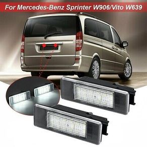 2Pcs Error Free LED License Number Plate Light Lamp for For Mercedes Benz Vito W639 / Sprinter 906 / Viano W639 Vito