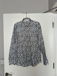 Ted Baker Men's Floral Long-Sleeve Shirt - size 5 (large)