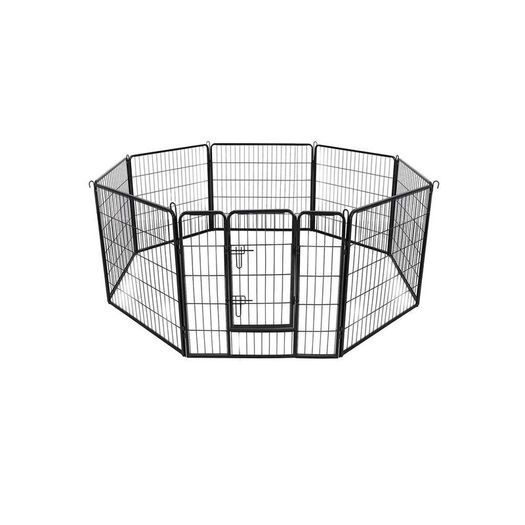 Puppy Playpen and Ground Anchors  Puppy Run 8 Pieces | Dog Playpen Foldable with Door | Tool-Free Assembly | Pet Playpen Dogs Weatherproof