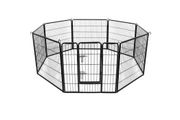 Puppy Playpen and Ground Anchors  Puppy Run 8 Pieces | Dog Playpen Foldable with Door | Tool-Free Assembly | Pet Playpen Dogs Weatherproof