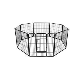 Puppy Playpen and Ground Anchors  Puppy Run 8 Pieces | Dog Playpen Foldable with Door | Tool-Free Assembly | Pet Playpen Dogs Weatherproof