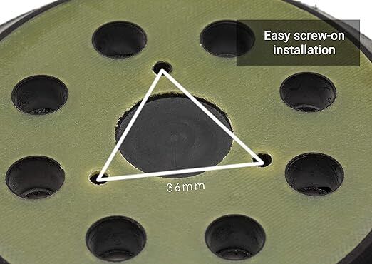 GLASS POLISH 12717 | Random Orbit Sander Backing Pad, Sanding Backer with Hook and Loop 125 mm