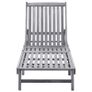 Sun Lounger Solid Acacia Wood Image 4