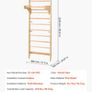 Swedish Ladder Wall Gym, 10-Level Solid Wood Indoor Jungle Gym, 220lbs Loading Indoor Playground Climbing Ladder for Kid Adults, Gymnastic Stall Bars with Pull-Up Bar - Ideal Gift for Boys Girls Image 6