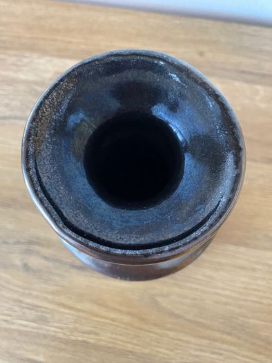 Mid century Strehla Keramik fat lava vase