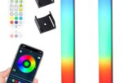 FREE EXPRESS SHIPPING 2PCS Smart LED Light Bars,Bluetooth Smart Ambient Lighting TV with 16 Million Colors,RGB Gaming Light with APP Remote Control,Sync to Music Rainbow RGB Light Bars for TV,PC,Party,Car,Movies,Room