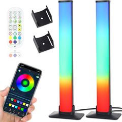 FREE EXPRESS SHIPPING 2PCS Smart LED Light Bars,Bluetooth Smart Ambient Lighting TV with 16 Million Colors,RGB Gaming Light with APP Remote Control,Sync to Music Rainbow RGB Light Bars for TV,PC,Party,Car,Movies,Room