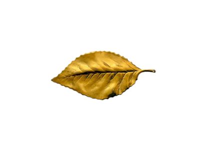Gold Tone Leaf Brooch