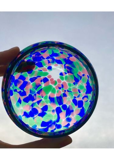 Art Glass Trinket Jewellery Jar