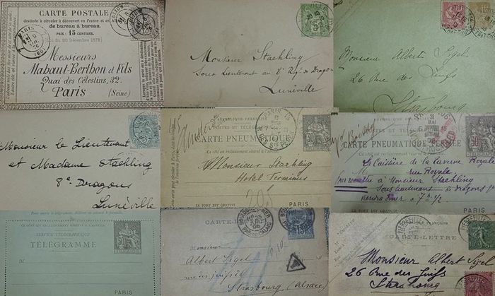 1800s Albert Sigel Strasboug Societe Philatelique Union Postal History Collection