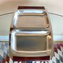 Mid Century Steel & Rosewood Serving Platter, Hong Kong, Vintage Danish Style Image 2