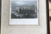 Rare old print of Carnavon castle