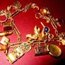 Gold Charm Bracelet/Dutch Diamonds/Vale Charms Image 4